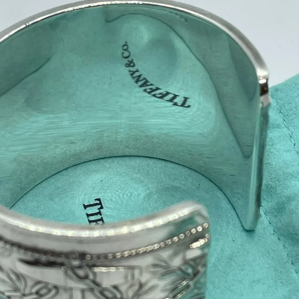 Vintage Tiffany & Co. Makers Anchor Motif Cuff Bracelet Sterling Silver 6.25" - Picture 8 of 16